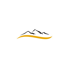Mountain icon logo design vector template