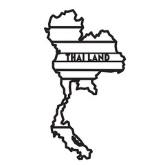 Abstract geometric thailand map icon logo design inspiration for laser cutting.