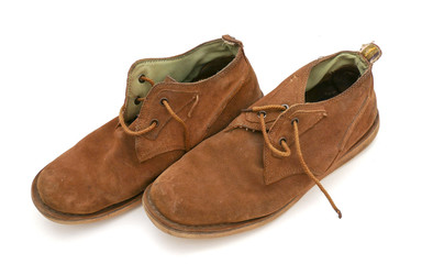 Old Yellow Boots Isolated