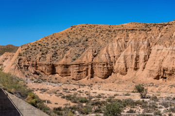 Tabernas desert, in spanish Desierto de Tabernas, Andalusia, Spain