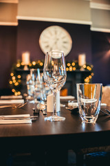 glasses on the table