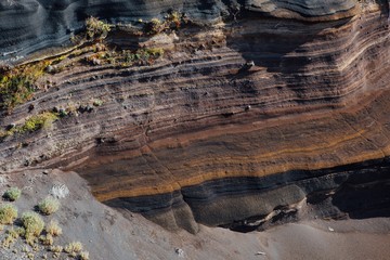 stratum of Earth crust in cross-section, abstract background