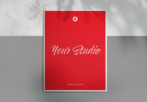 Brochure Layout with Red and Black Accents