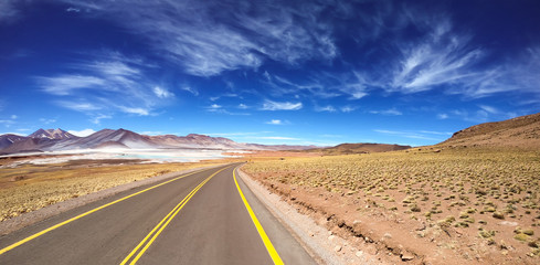 Beautiful region of the Atacama Desert, full of colors, light and so many charms, located in Chile.