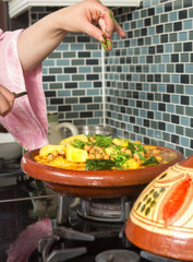 Herbs in Moroccan tajine