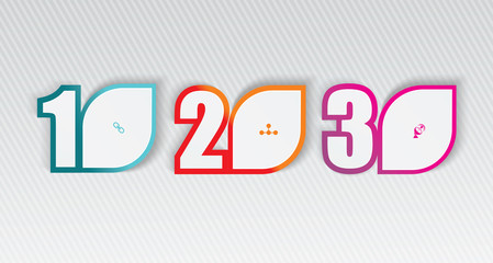 Number Option banners design, can be used for payment plans, online services, pricing table, websites and applications.