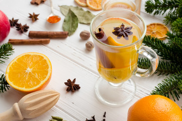 Mulled wine with orange