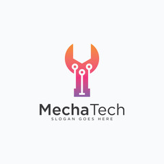 Service Tech Logo - Vector logo template