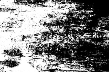 Black and white old timber texture. Dirty wooden surface traced vector background. Scratch natural texture