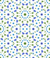 Flower Pattern. Seamless Background.