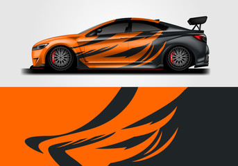 Sticker car design vector. Graphic abstract background designs for vehicle, race car, rally, livery 