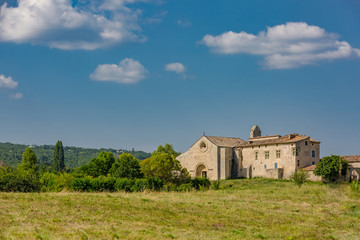 Fototapeta na wymiar Bonnieux charming old small village and church the Provence region of France
