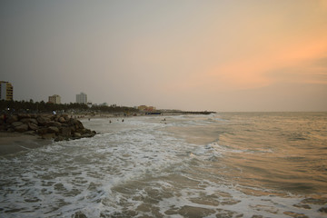 Atardecer en la playa, Riohacha Colombia 