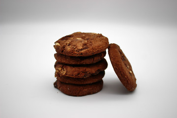 Oat cookies. Isolated image on white background.