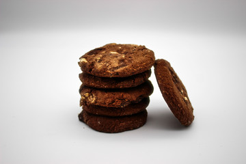 Oat cookies. Isolated image on white background.