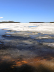 spring at the time of ice off the lake
