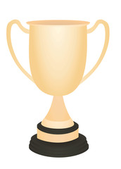 Golden trophy. vector illustration