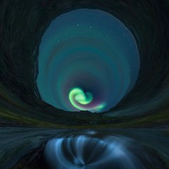 aurora borealisplanet in space