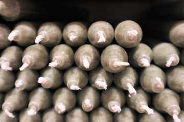 many gray candles