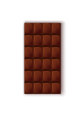 Realistic Detailed 3d Chocolate on a Background. Vector