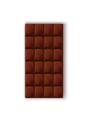 Realistic Detailed 3d Chocolate on a Background. Vector