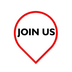 Join us sign icon