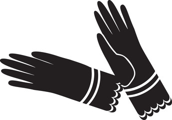 Vintage Ladies Dress Gloves Vector