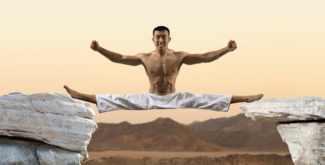 Martial arts masters, karate practice © Andrey Burmakin
