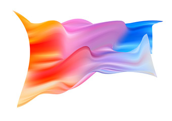 Colorful flag drawn by hand with brush.