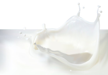 Realistic vector milk splash