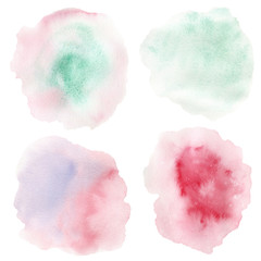 watercolor spots set.