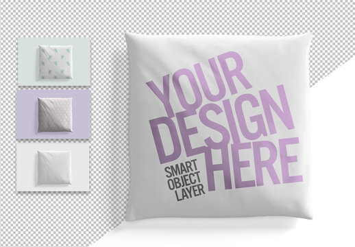 Square Cushion Design Mockup