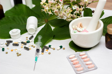Alternative medicine herbal treatment concept 