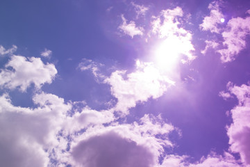 Obraz premium unusual sky color under the filter bright sunny morning