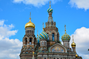 Fototapeta na wymiar Famous church of the Savior on Spilled Blood in Saint Petersburg, Russia