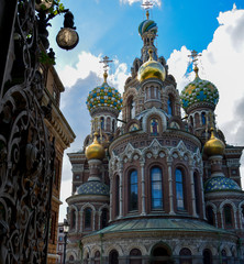 Famous church of the Savior on Spilled Blood in Saint Petersburg, Russia