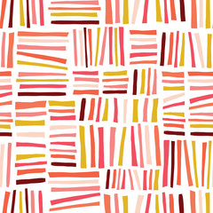 Pink red gold yellow blocks seamless abstract pattern