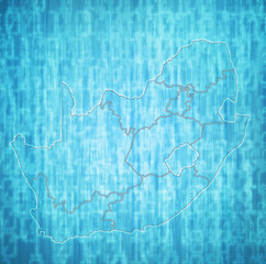 outline of administration map of south africa