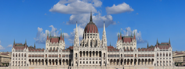 Obraz premium Hungarian Parliament central perspective.