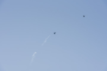Airshow for the 70th celebration of the independence of Israel, Tel Aviv-Yafo, Israel