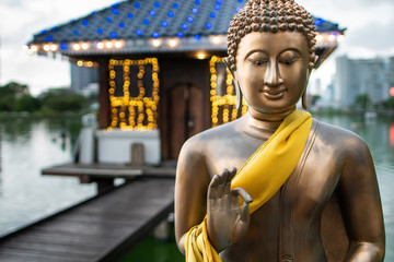 Buddha in a dharmachakra mudra pose