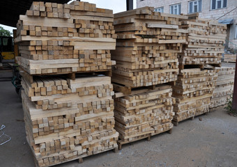Lumber in the factory