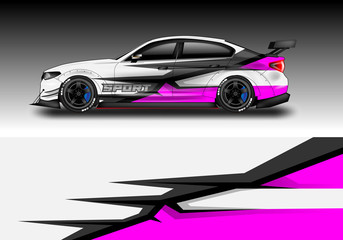 Car wrap designs vector . Background graphic . File ready to print and editable . Eps 10