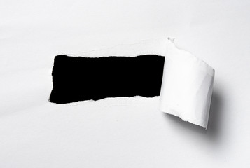 Torn paper with space for text with black background