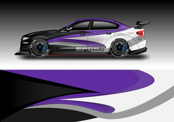 Car wrap designs vector . Background graphic . File ready to print and editable . Eps 10