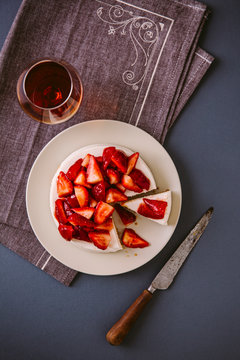 Dairy free strawberry cheesecake