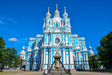 Russia St. Petersburg. Smolny Cathedral Church of the Resurrection