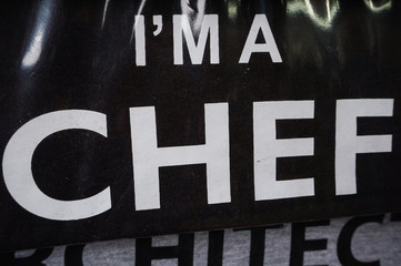 Camiseta con el texto de soy un Chef en inglés