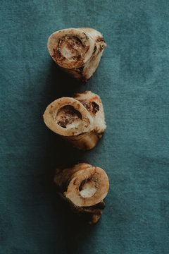 Close up of roasted bone marrow