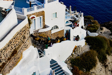 Landscape of the municipality of Santorini. Central region of Oia.